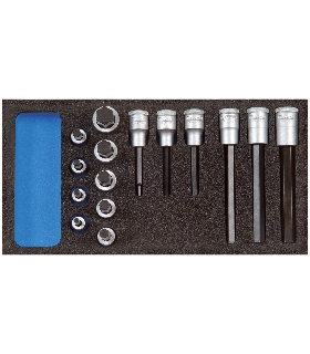 JUEGO DE VASOS DESTORNILLADOR 1/2"" EN MODULO CT 2308932 GEDORE